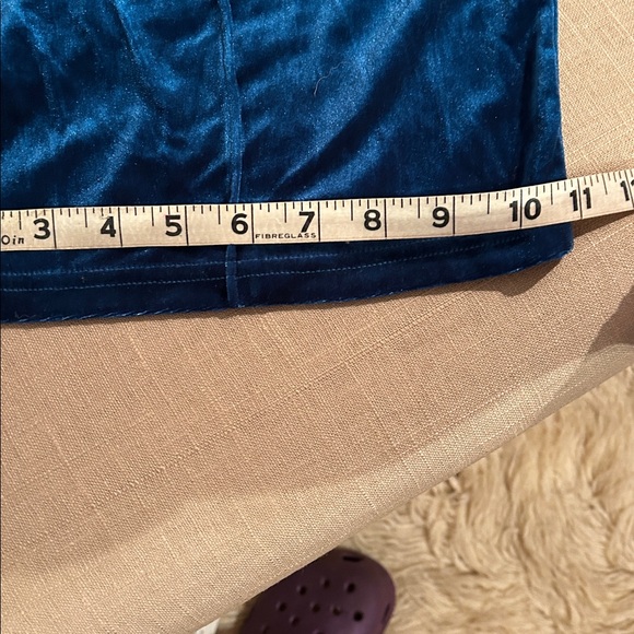 SHEIN Deep Blue Velvet Jumpsuit - Picture 6 of 8